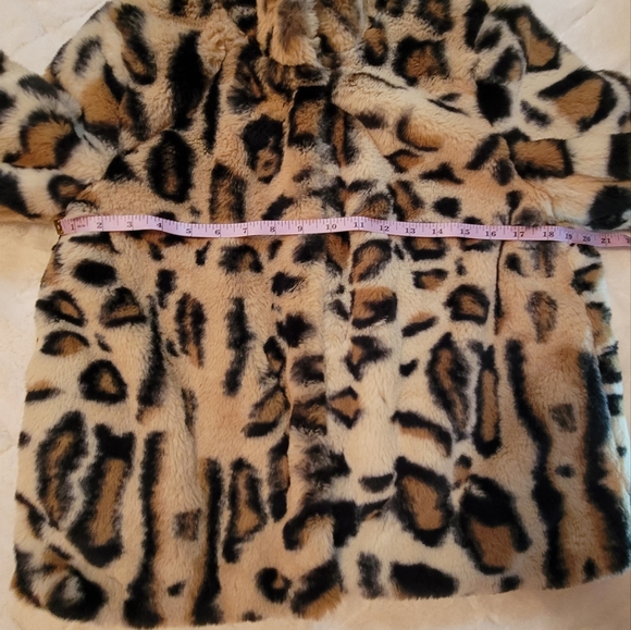Leopard faux Fur jacket womans small - Picture 7 of 9